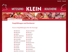 Tablet Screenshot of metzgerei-klein.be